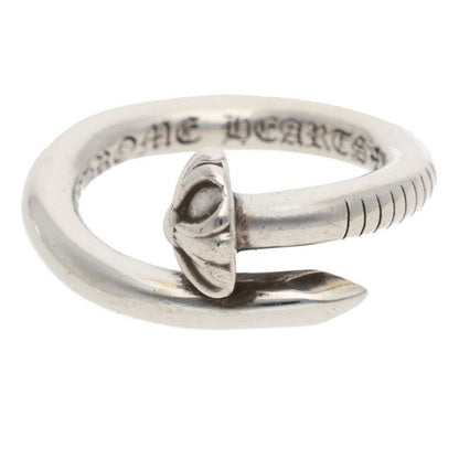 Chrome Hearts Nail Crsball Cross Ball Silver Ring