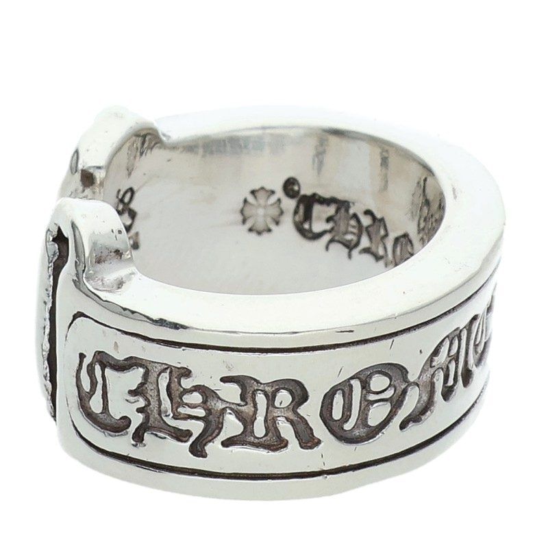 Chrome Hearts LG Scroll Label Silver Ring — view 5