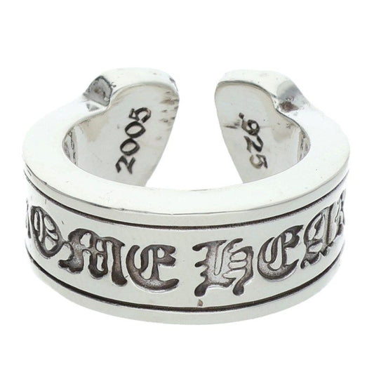 Chrome Hearts LG Scroll Label Silver Ring
