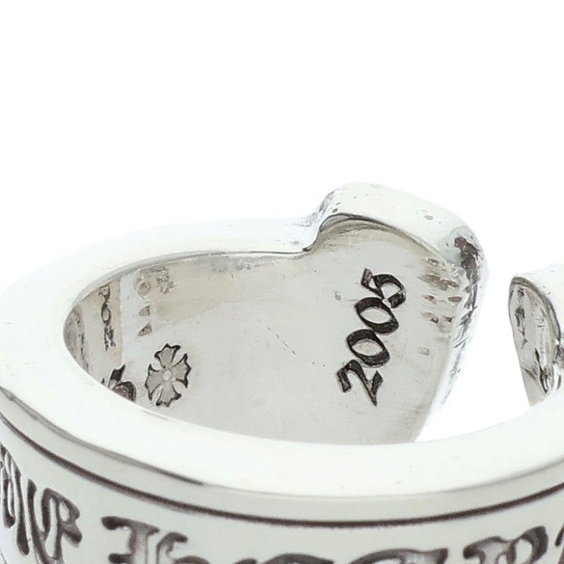 Chrome Hearts LG Scroll Label Silver Ring