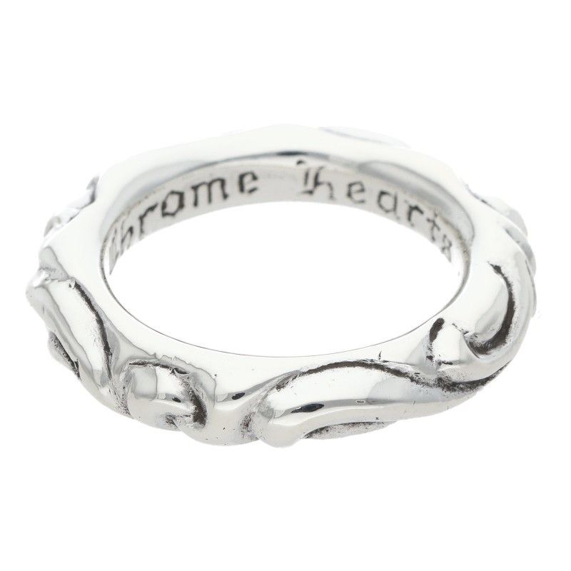 Chrome Hearts Scrl Band Scroll Silver Ring