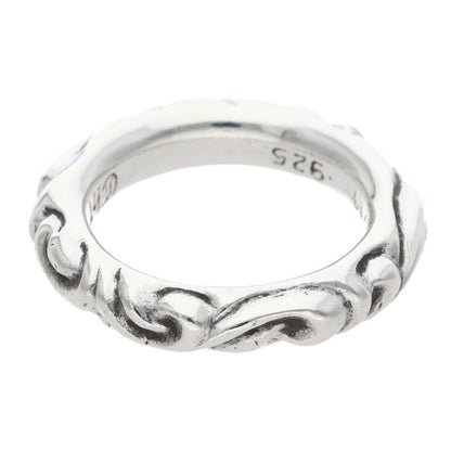 Chrome Hearts Scrl Band Scroll Silver Ring — view 2
