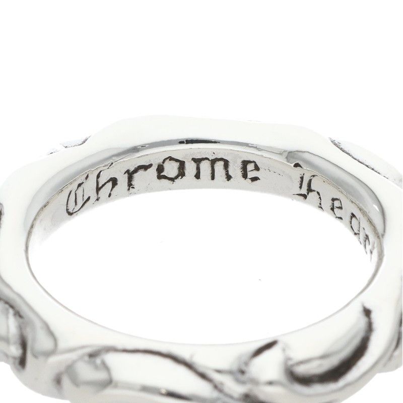 Chrome Hearts Scrl Band Scroll Silver Ring — view 3