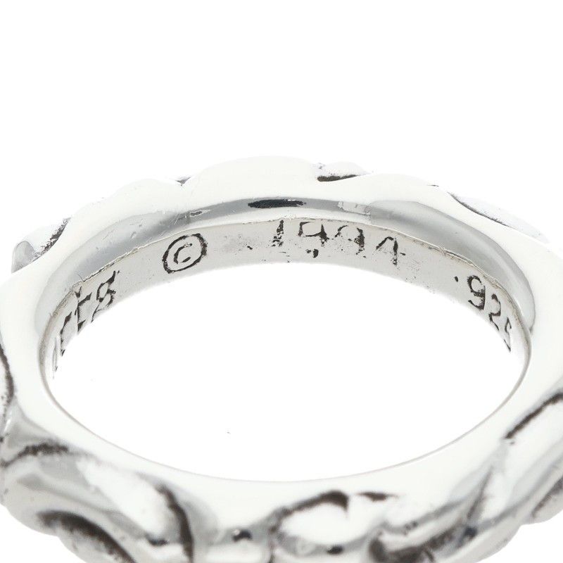 Chrome Hearts Scrl Band Scroll Silver Ring — view 4