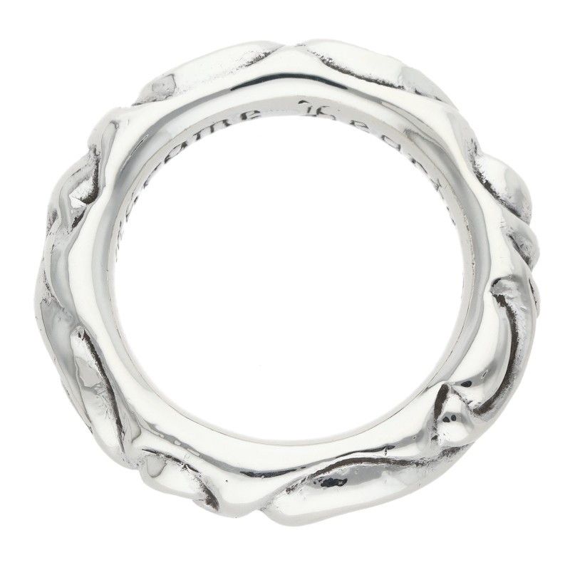 Chrome Hearts Scrl Band Scroll Silver Ring — view 5
