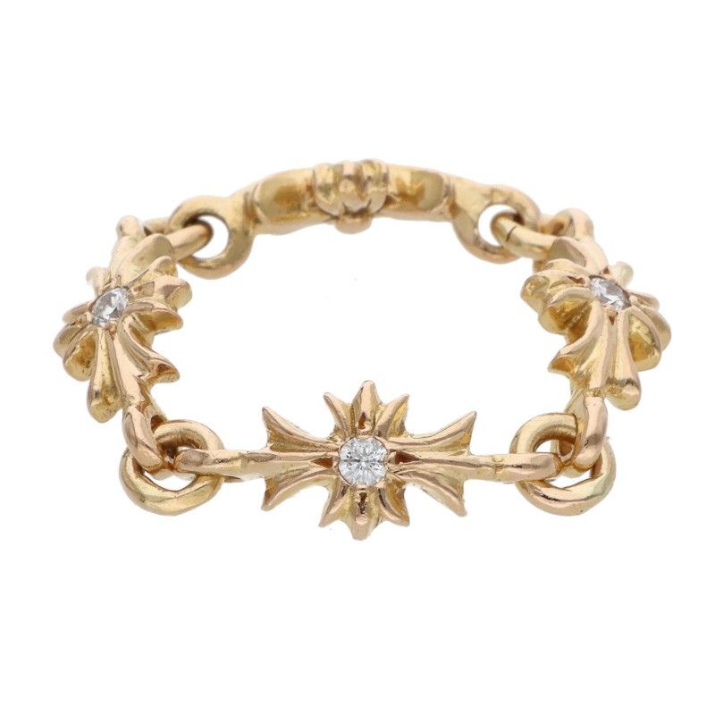 Chrome Hearts 22k Ring Tny CH Pls Dia Tiny Ech Plus Diamond Gold — view 4