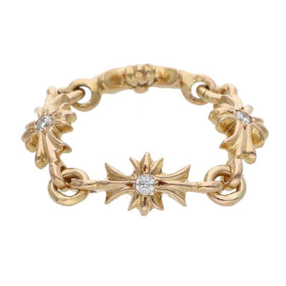 Chrome Hearts 22k Ring Tny CH Pls Dia Tiny Ech Plus Diamond Gold — view 4