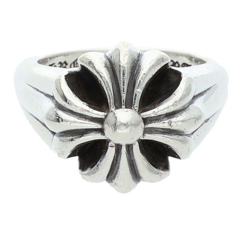 Chrome Hearts Cutout CH Pls LG Large CH Plus Silver Ring