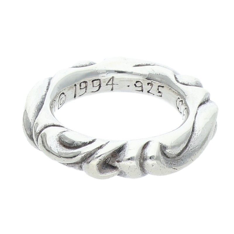 Chrome Hearts Scrl Band Scroll Silver Ring — view 2