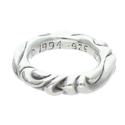 Chrome Hearts Scrl Band Scroll Silver Ring — view 2