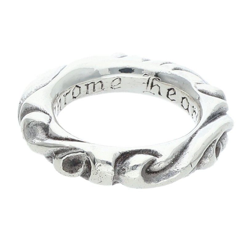 Chrome Hearts Scrl Band Scroll Silver Ring