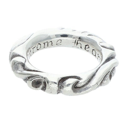 Chrome Hearts Scrl Band Scroll Silver Ring