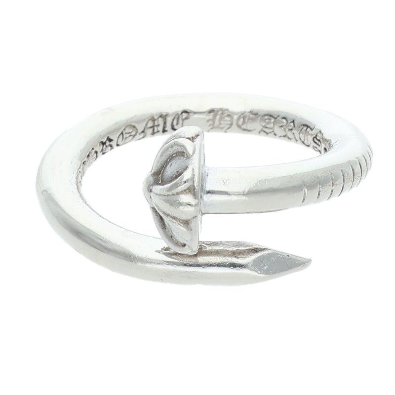 Chrome Hearts Nail Crsball Cross Ball Silver Ring