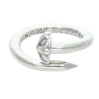 Chrome Hearts Nail Crsball Cross Ball Silver Ring