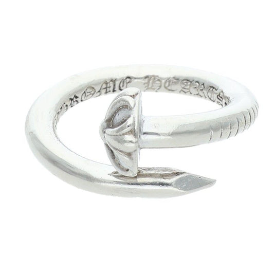 Chrome Hearts Nail Crsball Cross Ball Silver Ring