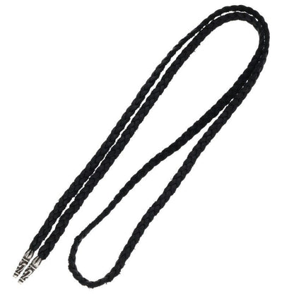 Chrome Hearts Leather Braid Scroll Silver Necklace — view 2