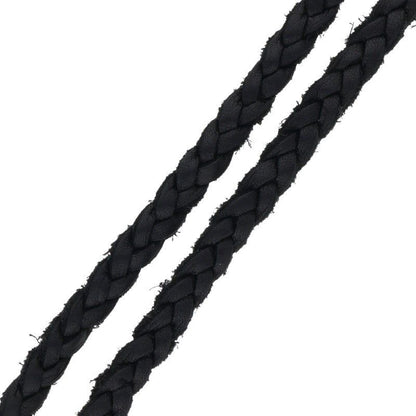 Chrome Hearts Leather Braid Scroll Silver Necklace — view 5