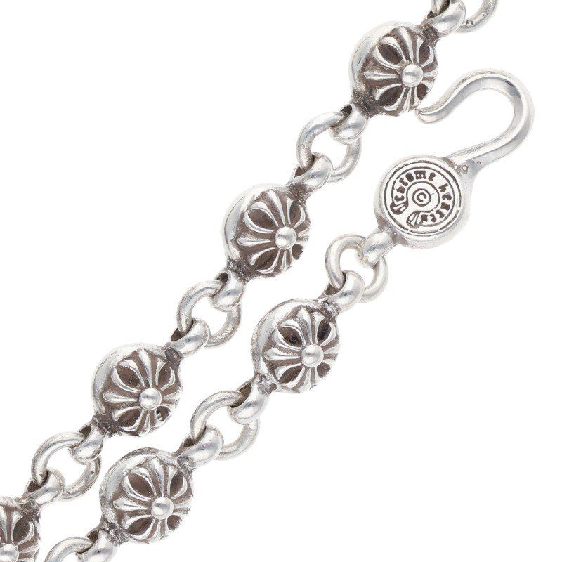 Chrome Hearts 1 Crsbl Chn Sml CH Crs Cross Ball Chain Small CH Silver Necklace — view 4