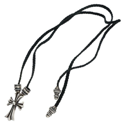 Chrome Hearts CH Crs Sml CL Small CH Cross Crimp Silver Necklace — view 2