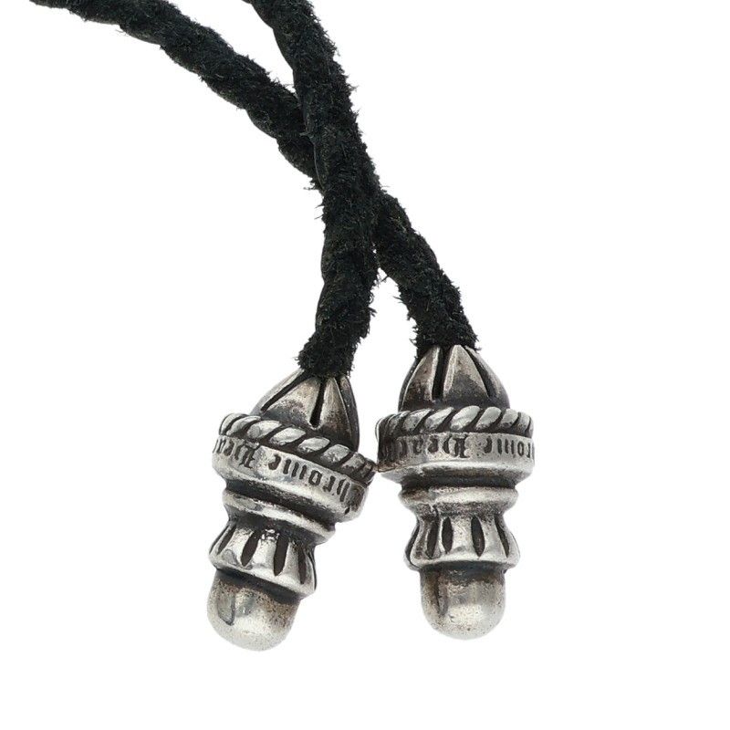 Chrome Hearts CH Crs Sml CL Small CH Cross Crimp Silver Necklace — view 4