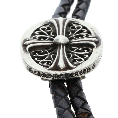 Chrome Hearts Bolotie Ovaltiny Tiny Classic Loop Tie Leather Necklace — view 3