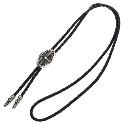 Chrome Hearts Bolotie Ovaltiny Tiny Classic Loop Tie Leather Necklace — view 2