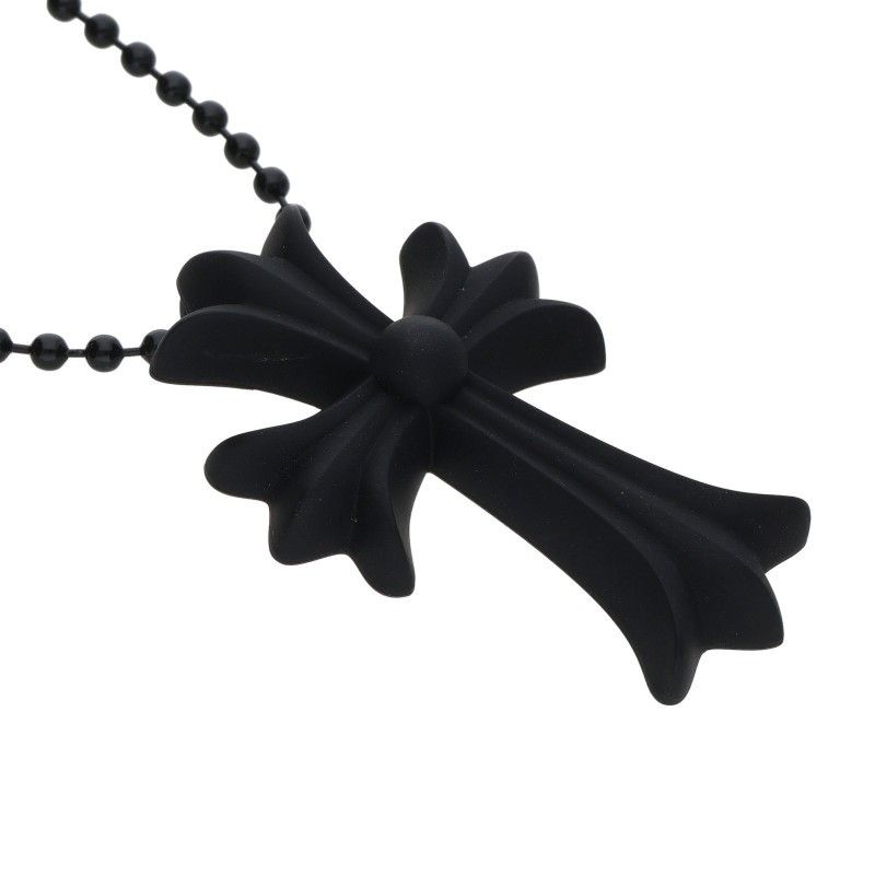 Chrome Hearts Rubber CH Crs Sml Small CH Cross Necklace — view 4