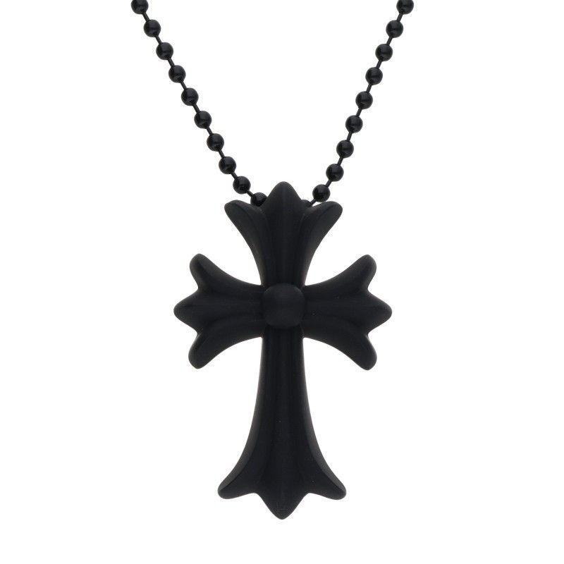 Chrome Hearts Rubber CH Crs Sml Small CH Cross Necklace