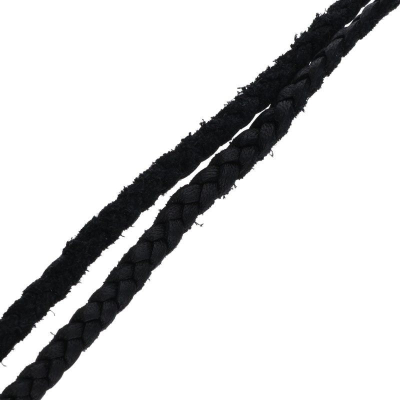 Chrome Hearts Leather Braid Scroll Silver Necklace — view 5