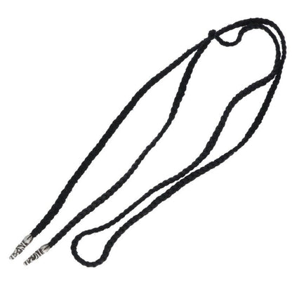 Chrome Hearts Leather Braid Scroll Silver Necklace — view 2