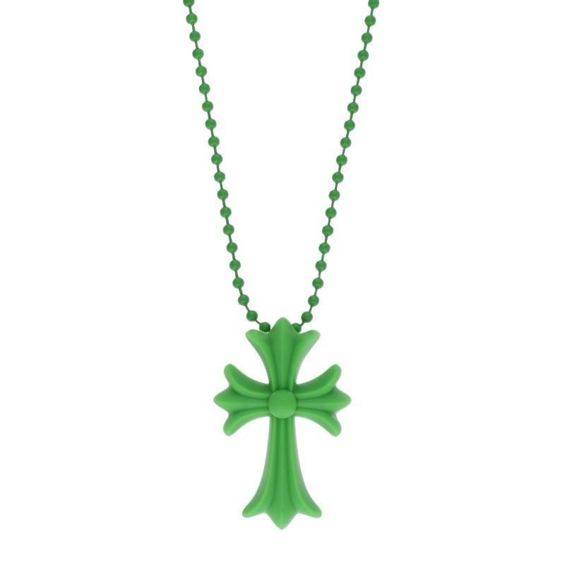 Chrome Hearts Rubber CH Crs Sml Small CH Cross Silicone Necklace