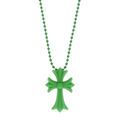 Chrome Hearts Rubber CH Crs Sml Small CH Cross Silicone Necklace