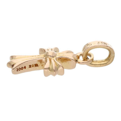 Chrome Hearts 22k Crs Baby Fat P Dmnd Fat Pave Diamond Charm Gold Necklace Top — view 4