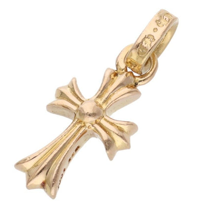 Chrome Hearts 22k Crs Baby Fat P Dmnd Fat Pave Diamond Charm Gold Necklace Top — view 2