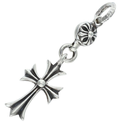 Chrome Hearts Tny CH Crs 1 Ball Tiny CH Cross Silver Necklace Top