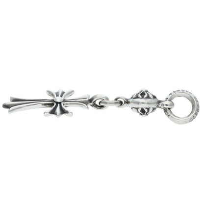 Chrome Hearts Tny CH Crs 1 Ball Tiny CH Cross Silver Necklace Top — view 4