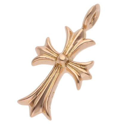 Chrome Hearts 22k Tny Crsf P Dmnd Tiny Fat Cross Pave Diamond Pendant Gold — view 2