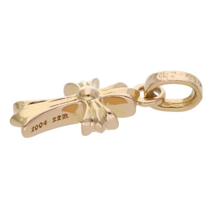 Chrome Hearts 22k Crs Baby Fat P Dmnd Fat Pave Diamond Charm Gold Necklace Top — view 4