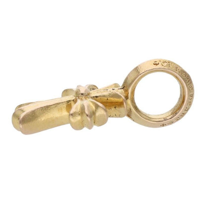 Chrome Hearts 22k Stack CH Cross V2 CH Charm Gold Necklace Top — view 3