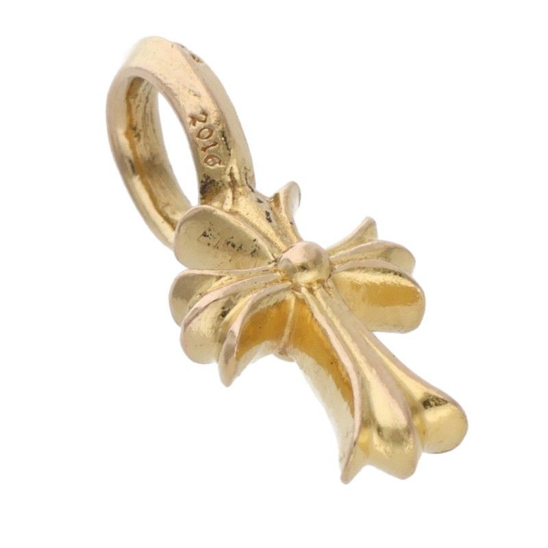 Chrome Hearts 22k Stack CH Cross V2 CH Charm Gold Necklace Top — view 5