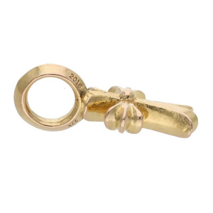 Chrome Hearts 22k Stack CH Cross V2 CH Charm Gold Necklace Top — view 4