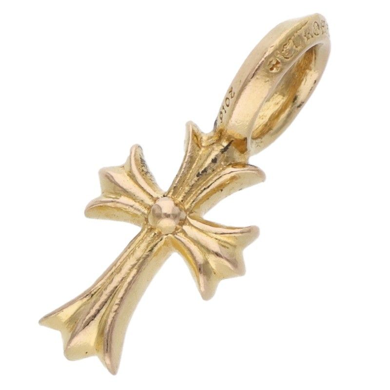 Chrome Hearts 22k Stack CH Cross V2 CH Charm Gold Necklace Top — view 2