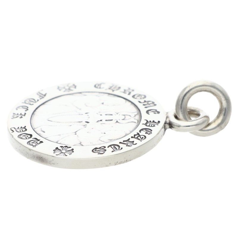 Chrome Hearts Chrm Angl Mdl Angel Medal Charm V1 Silver Necklace Top — view 4