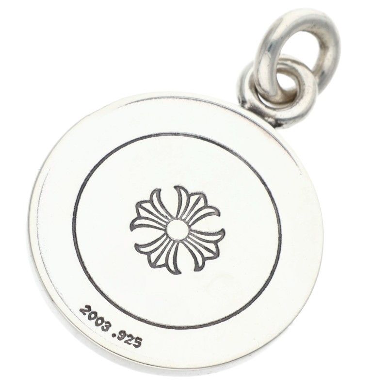 Chrome Hearts Chrm Angl Mdl Angel Medal Charm V1 Silver Necklace Top — view 2