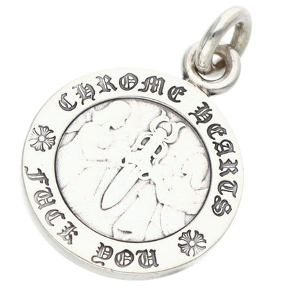 Chrome Hearts Chrm Angl Mdl Angel Medal Charm V1 Silver Necklace Top