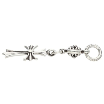 Chrome Hearts Tny CH Crs 1 Ball Tiny CH Cross Silver Necklace Top — view 4