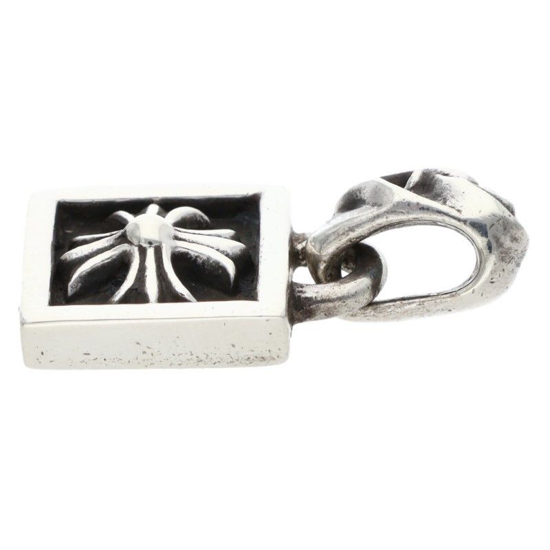 Chrome Hearts Framed CH Plus Charm Silver Necklace Top — view 4