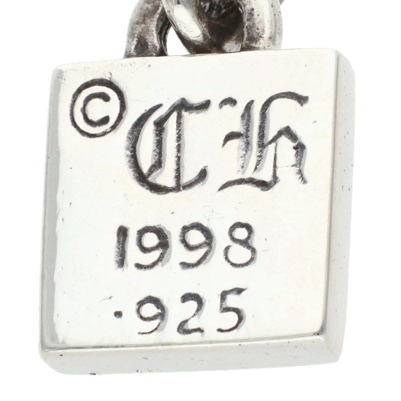 Chrome Hearts Framed CH Plus Charm Silver Necklace Top — view 3