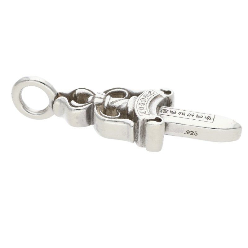 Chrome Hearts Double Dagger Silver Necklace Top — view 4