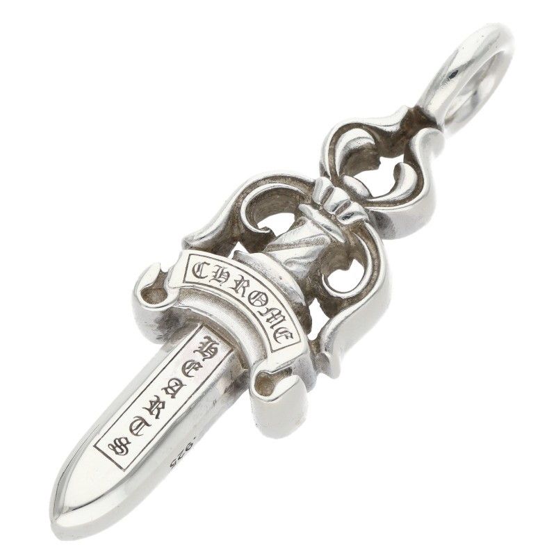 Chrome Hearts Double Dagger Silver Necklace Top — view 2